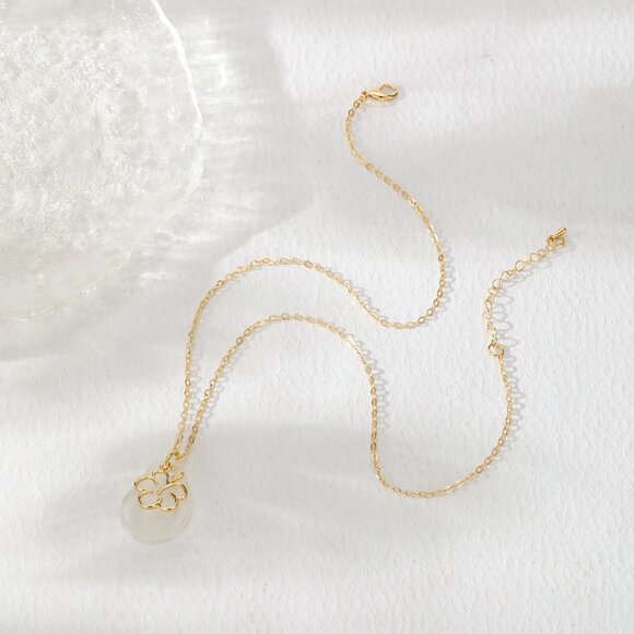 Hawaiian White Sea Glass Necklace - Picture 1 of 3